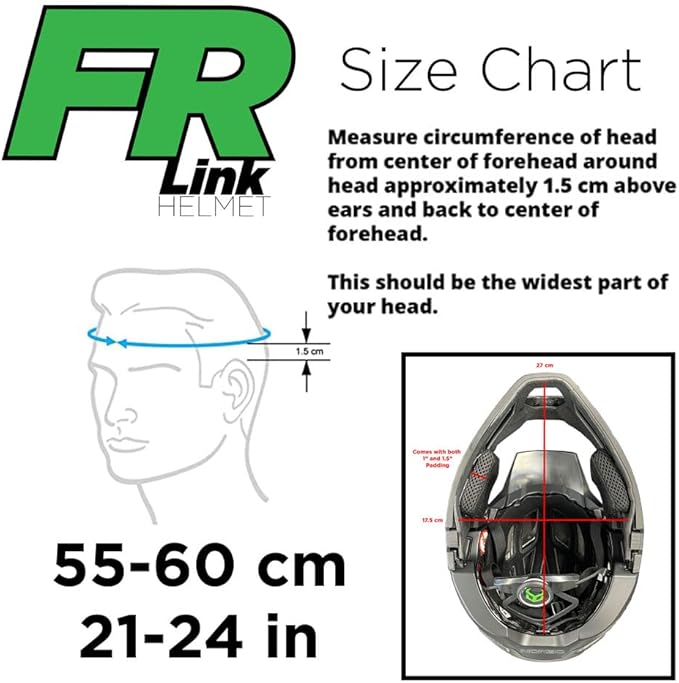 Demon United FR Link System Mountain Bike Helmet Fullface with Removable Chin Guard- Includes Head Cinch Adjuster and Padded Cheek Fit Kit