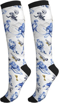 bassyil Compression Socks for Women & Men Circulation 15-20 mmHg Knee High Best Support for Nurses Travel Running Athletic