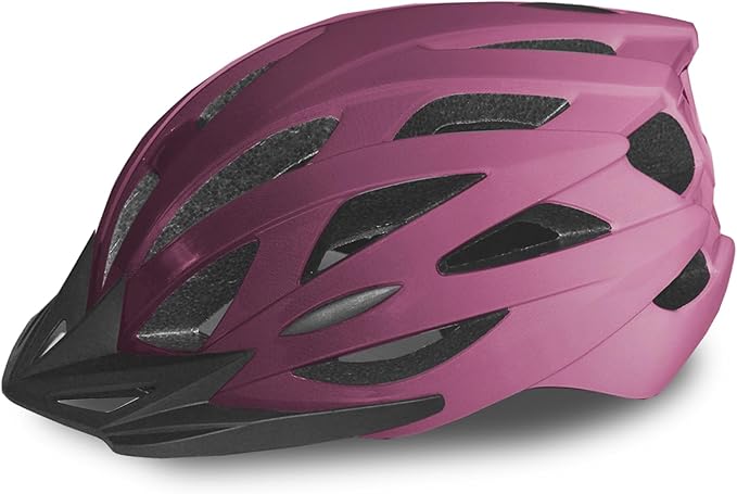 Road Bike Helmet Adult Men & Women, Adjustable Lightweight Design (22-24.5 Inches) - Vented, Removable Visor & Reflective White, for Day and Night Commuting & Sports | CPSC Certified