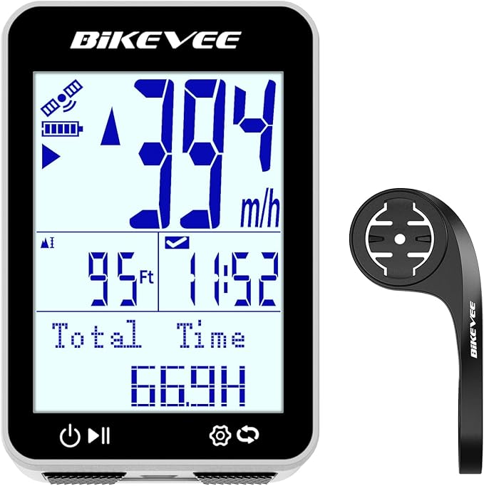 GPS Speedometer & Odometer - Wireless Bike Computer, Auto Start/Stop, Auto Backlight, IPX7 Waterproof, 2.4" LCD, Cycling Tracker in MPH & KM/H