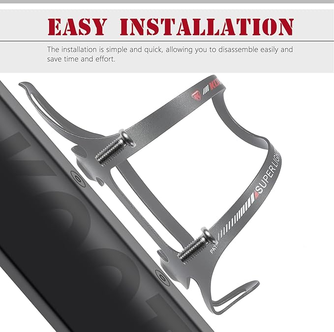 SAVADECK Lightweight Water Bottle Cage, Anti-Rust Holder Side Load for Mountain/Road/Hybrid/Folding Bikes