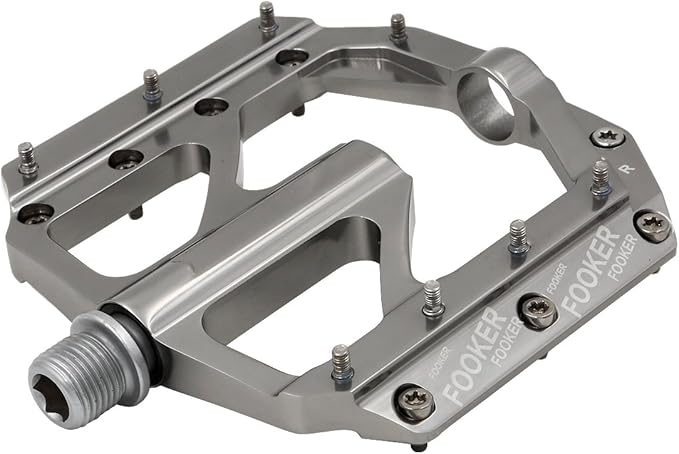 FOOKER Bike Pedals Non-Slip Aluminum Alloy MTB Mountain Bike Pedals 3 Bearing 9/16" for Road BMX MTB Bikes
