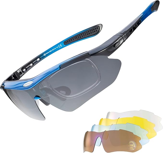 ROCKBROS Polarized Sunglasses Men Women Cycling/Pickleball/MTB Glasses UV Protection, Suitable for Myopia Glasses