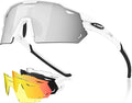 X-TIGER Polarized Cycling Glasses with 5 Interchangeable Lenses,MTB Biking Baseball Running Sports Sunglasses for Men Women