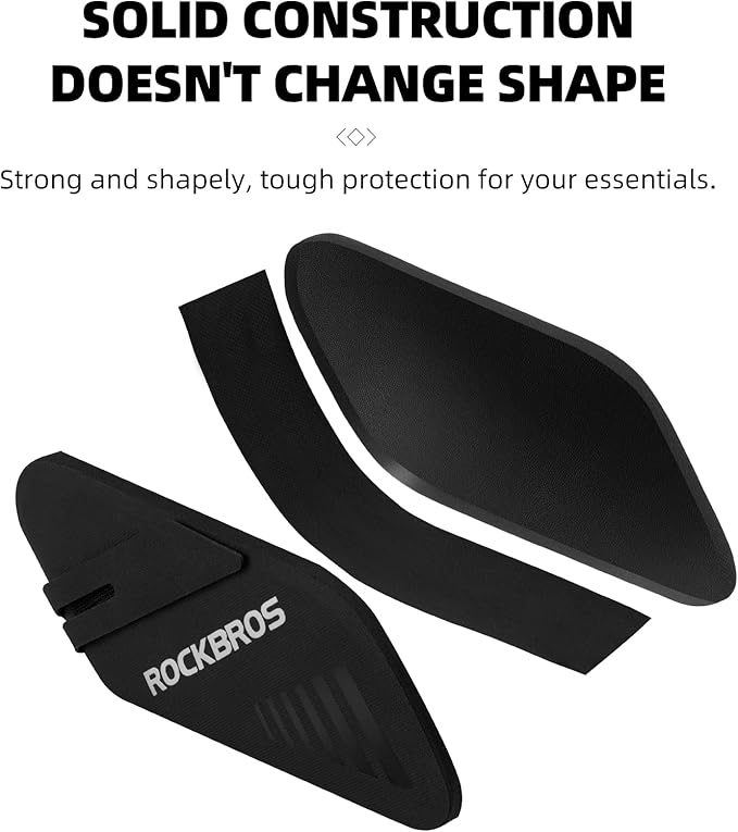 ROCKBROS Bike Seat Bag, Waterproof 0.6L Bike Seat Bag Frame Bag, Lightweight Bike Saddele Bag Top Tube Bag, Bike Accessories for Mountain MTB Road Foldable Bikes