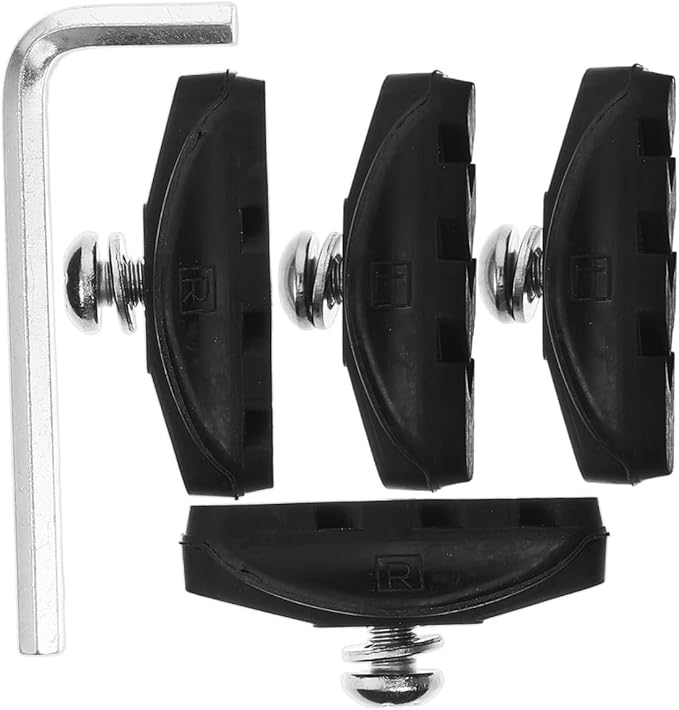 Bike Disc Brake Pads and Road Bike Brake Pads Set with Installation Tool 5pcs Kit Including for Mountain and Road Bicycles Black No Noise No Skid Compatible with Bicycle Wheels