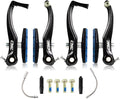 CNC V Brake Set, Bicycle Linear Pull V Brakes for Front/Rear Wheel, Long Arm 110mm, Black …