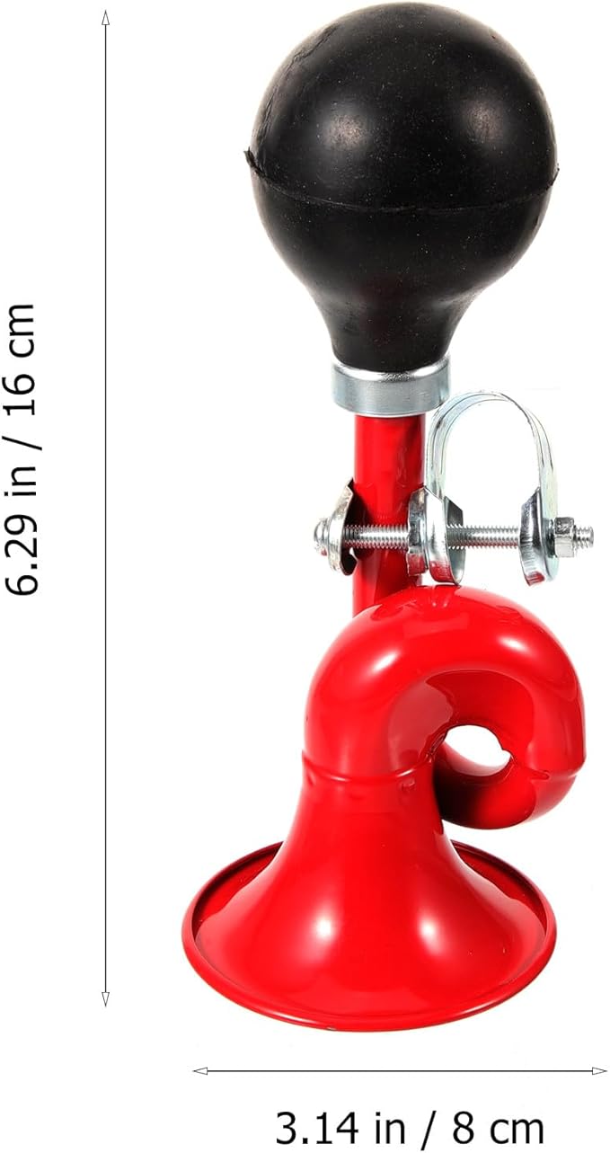 Loud Squeeze Air Horn Portable Red Vintage Bicycle Bell for Mountain and Road Bikes Safe Riding Accessories