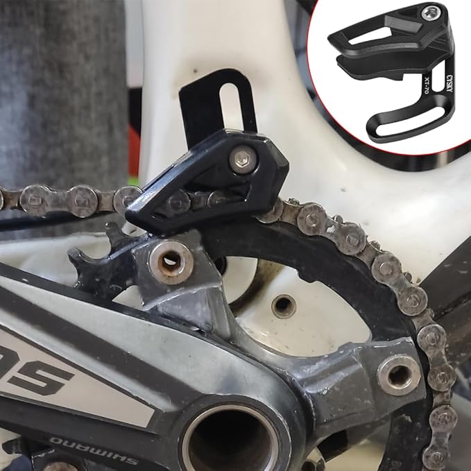 CYSKY MTB Chain Guide, E-Type Mount 26T-38T Single Chainring Guard, Bicycle Chain Protector for Mountain Bike, Downhill Bike