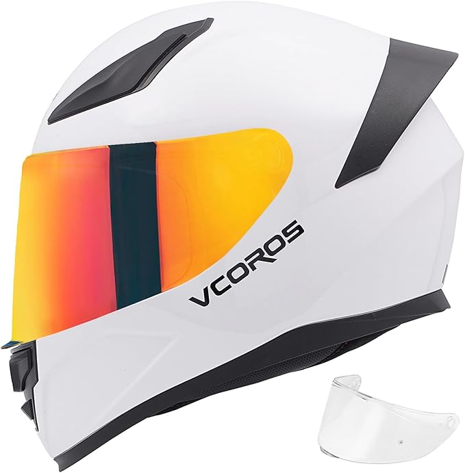 VCOROS Motorcycle Full Face Helmet for Unisex-Adults DOT Approved WS-609 Motorbike Street Bike Racing Helmets