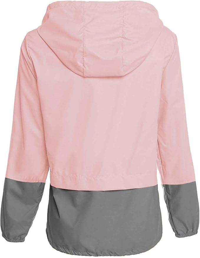 Avoogue Raincoat Women Lightweight Waterproof Rain Jackets Packable Outdoor Hooded Windbreaker