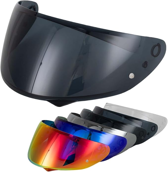 HJ-34P Visor Shield Replacement,HJC C10 Motorcycle Helmet Visor Compatible with HJ-34P HJC C10 UV Protection (Deep Black)