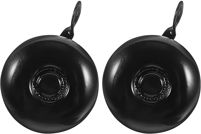 PRETYZOOM 2pcs Black Vintage Bicycle Bell Multi-Function Cycling Bell for Handlebars Practical Ringing for Bike Location and Safety Use