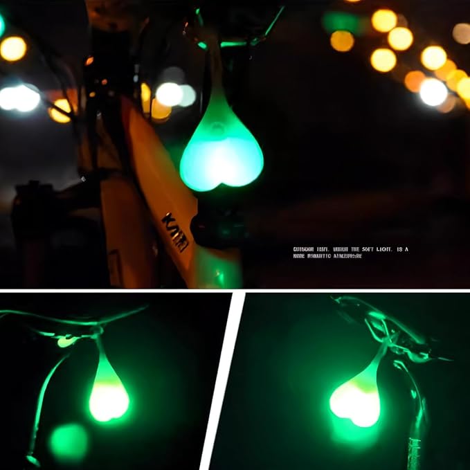 2PCS Rear Bike Tail Light Mini Strap-On LED Micro Bicycle Lights,180 Degree Visibility - Safety on All Sides