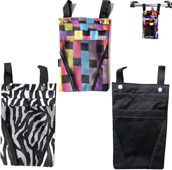 3 Pack Bike Handlebar Bag Bicycle Handle Bar Front Hanging Pouch 2 Layers with Mobile Phone Holder for Motorcycle eBike Scooter Trike Tricycle Cycling Vehicle Crossbar Kids Girls Boys Men Women