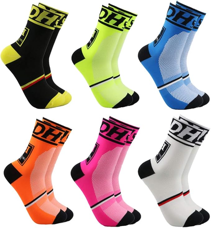 VWU Mens Womens Sports Socks Athletic Socks for Running Cycling Basketball Hiking Crew