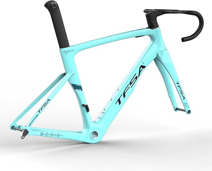 Carbon Fiber Track Frame 700C 49cm 52cm 54cm 56cm Fixed Gear Bike Frameset Road Bike Frameset Quick Release Frame F12x100mm R12x142mm QR Internal Routing(Green 1,56cm)