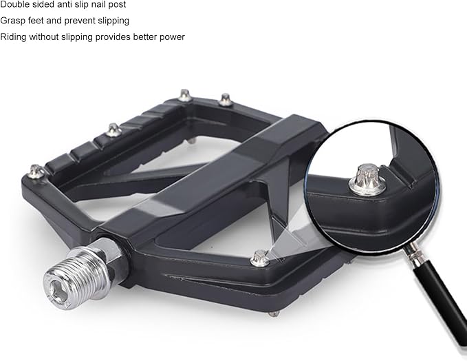Mountain Bike Pedals, Aluminum Alloy, Pink and Black