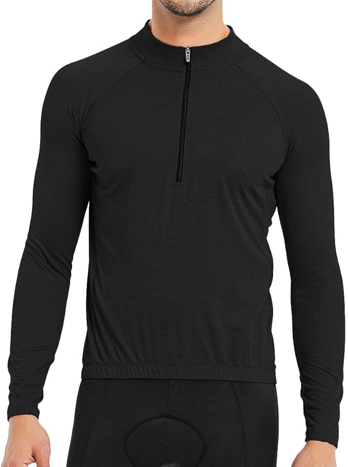 CATENA Men's Cycling Jersey Long Sleeve Shirt Running Top Moisture Wicking Workout Sports T-Shirt