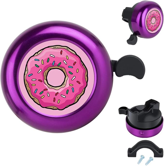 MZELQ Bicycle Bell Cute Clear Sound Adjustable Size Aluminum Bike Accessories Bell Ring for Girls Women Kids Adults