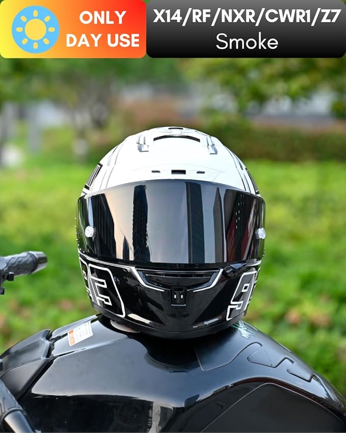 CWR-F1 Shield for RF-1200 Visor X14 NXR RF-SR Z7 Motorcycle Helmet Visor Replacement Sun Protection Anti-Scratch, Universal