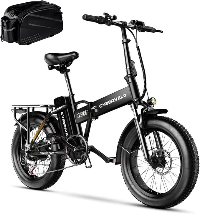 1000W Folding Electric Bike for Adults,75+ Miles,30+MPH,48V 20.8Ah Removable Battery,20" Fat Tire Electric Bike,Front Suspension 7-Speed Commuter Ebike,UL Certified