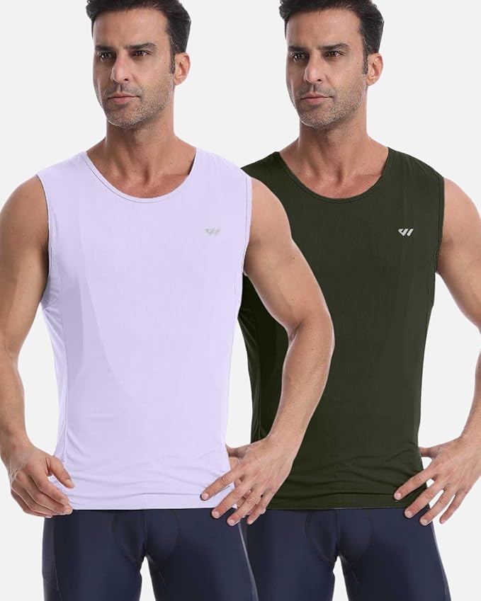 Lo.gas Sleeveless Cycling Jersey Men, Biking Base Layer Breathable and Lightweight with Back Pocket Sports Vest