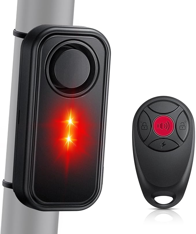 ONVIAN Car Alarm System, Ultra-Loud 113db Bike Alarm with Remote, IP66 Waterproof Anti Theft Car Device Vibration Motion Sensor, Bike Accessories for Motorcycle Moped Scooter Doors Window