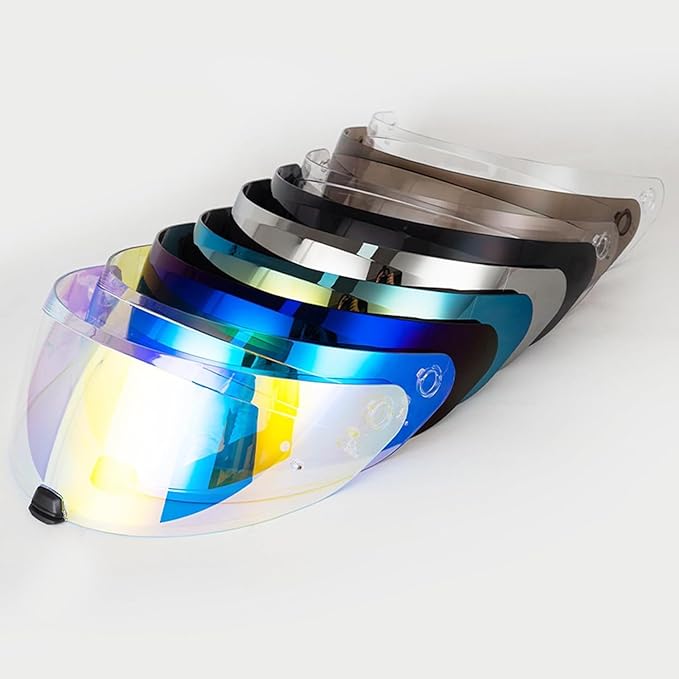 Motorcycle Helmet Visor for HJ-31 i70/i10 Face Shield Replacement for i70 i10, Uv Protection Deep Silver-mirror (Silver Mirror)