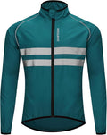 WOSAWE Men's High Visibility Cycling Wind Jacket Water Resistance Reflective Windbreaker