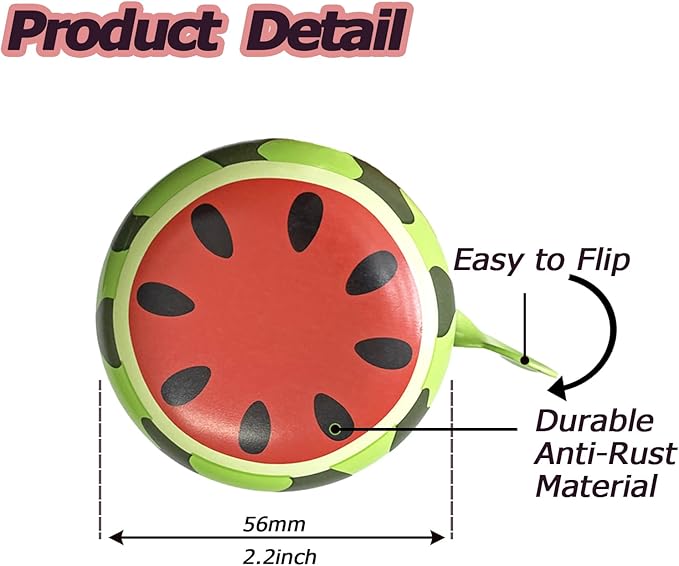 Bike Bell for Kids & Adults, Cute Bicycle Bell with Loud Crisp Sound, Cycling Accessory for Most Bikes, Durable Adjustable Size Easy to Install