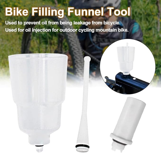 Bike Oil Funnel Tool Disc Brake Bleed Kit for Shiman-o, Mineral Oil Brake Funnel Set Bike Repair Tool Kit Hydraulic Brakes Compact