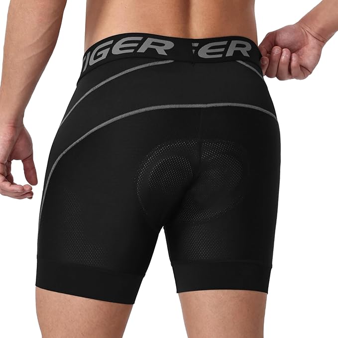 X-TIGER Bike Shorts for Men 5D Gel Padded Anti-Slip Leg Cycling Underwear Mountain Bicycle Riding Road Biking Liner