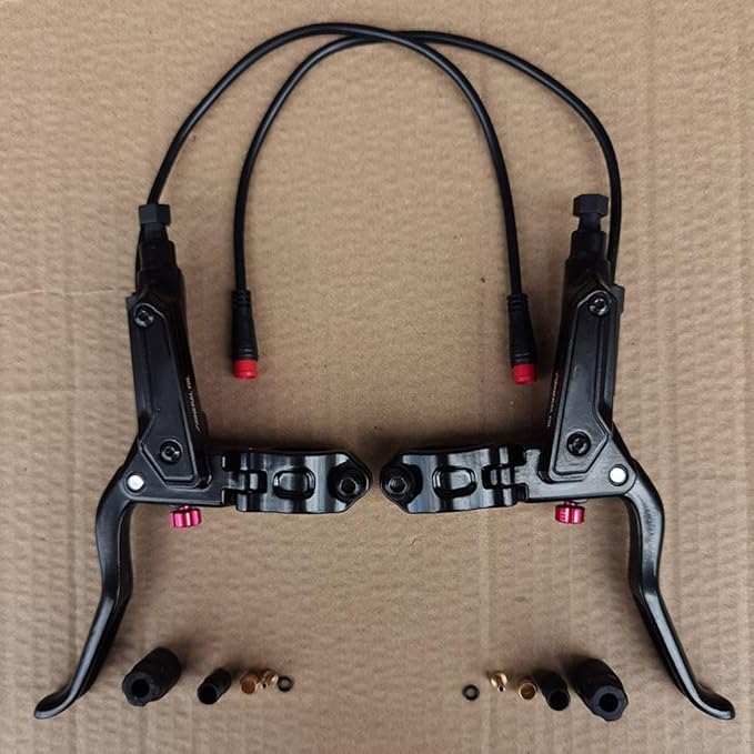 Hydraulic Disc Brakes, Aluminum Alloy Hydraulic Brake Lever GT267 Power Off Brake Handle 3 Pin for Ebike/Folding Bike/Scooter/Fat Bike(Right)