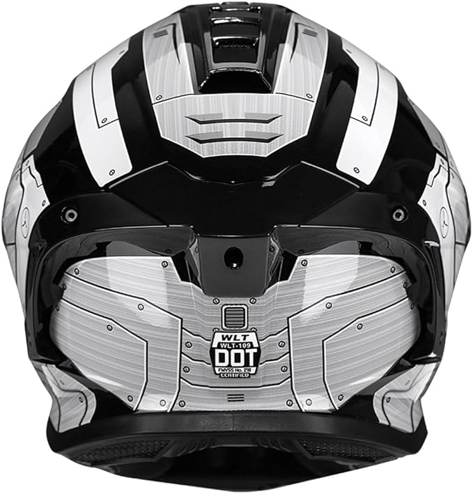 Full-face Helmet Biker Helmet ABS with EPS Cushion Liner Removable Washable 8 Air Vent Free Switch Long and Short Lens Replacement for Adult Unisex