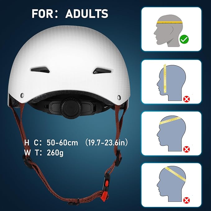 Bike Helmet for Adults, Bicycle Helmet Women Men, Lightweight Commuting Road Biking Skating Cycling Helmet with Adjustable Dial