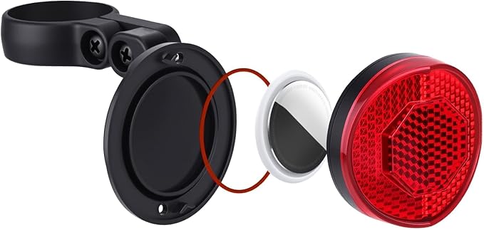 Hidden GPS Tracker Bike Mount, Waterproof Anti-Theft Bicycle Reflector Case for Airtag, Compatible with Bicycle & Scooter