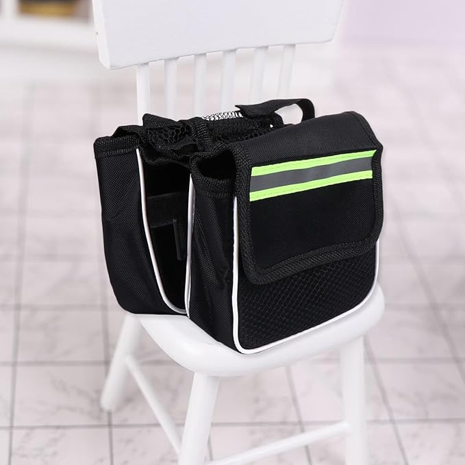 VICASKY 2pcs Bike Bag Front Frame Pack Waterproof Bicycle Top Tube Storage Pouch Large Capacity Cycling Handlebar Bag for Mountain Bike Riding Accessories