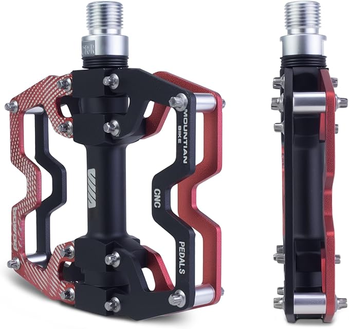 Bike Pedals 9/16" Lightweight Non-Slip Bicycle Platform Pedals - Fits Most Adult Bikes & Mountain Bikes &MTB, Road Bikes and Slip-Resistant Design