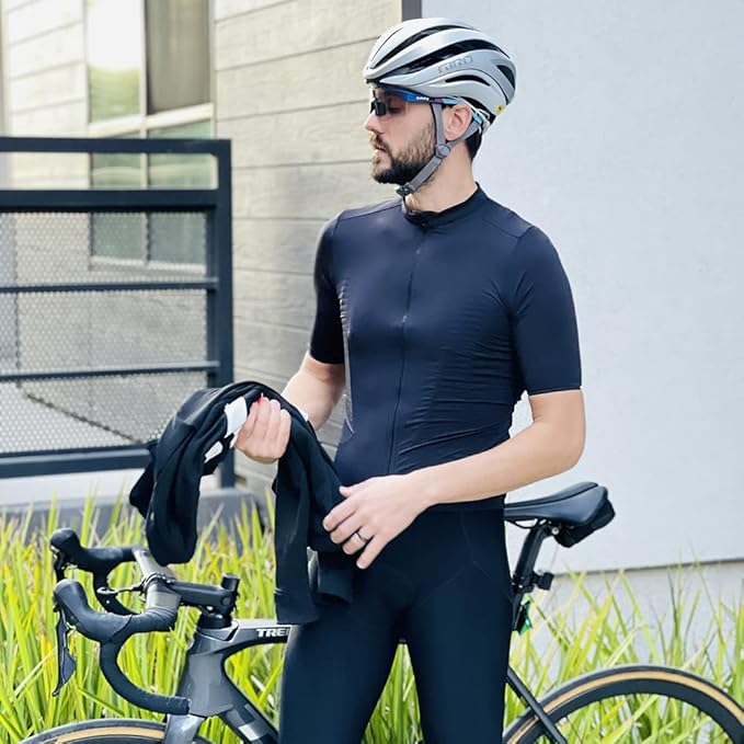 YKYWBIKE Cycling Jersey Men Aero Race Fit, Road Bike Jersey Short Sleeved Moisture Wicking, Breathable,Zip Pocket,UPF50＋