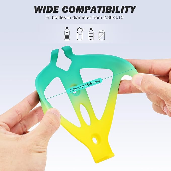 Bicycle Water Bottle Holder with 24 Oz Bottle, Durable Leak-Proof Non-Slip Design, Lightweight & Universal Fit for Mountain/Road Cycling Accessories