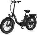 Fat Tire Folding Electric Bike, 48V & 624Wh Lithium Removable Battery, Peak 1100W Brushless Motor, Max Speed 20Mph, M5 Large LCD Display, Suspension, Step-Over/Thru Frame