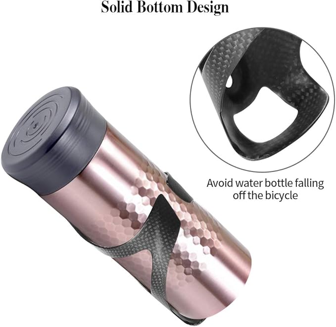 2 Pack Ultra-Light Full Carbon Fiber Water Bottle Cage, Bike Water Bottle Holder Brackets for Road & Mountain Bike