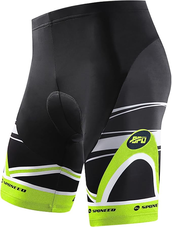 sponeed Men's Cycle Shorts Biking Pants Gel Padding Bicycle Ride Bottoms for Road Bikie