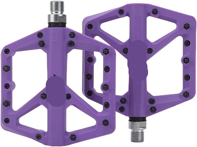 Mountain Bike Pedals Bicycle Pedals MTB Nylon Platform Footrest Flat Mountain Bike Paddle Grip Pedalen Bearings Footboards Cycling Foot Hold Pedals