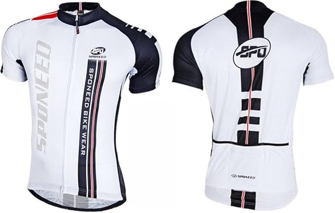 sponeed Men's Cycling Jerseys Tops Biking Shirts Short Sleeve Bike Clothing Full Zipper Bicycle Jacket with Pockets