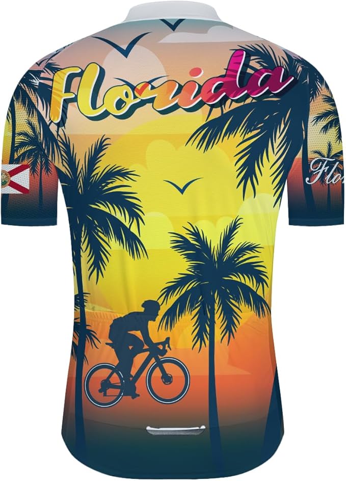 Texas Cycling Jersey Men's Texas State Cycling Shirt Flag Bike Short Sleeve Road Biking Wear Bicycle Shirt