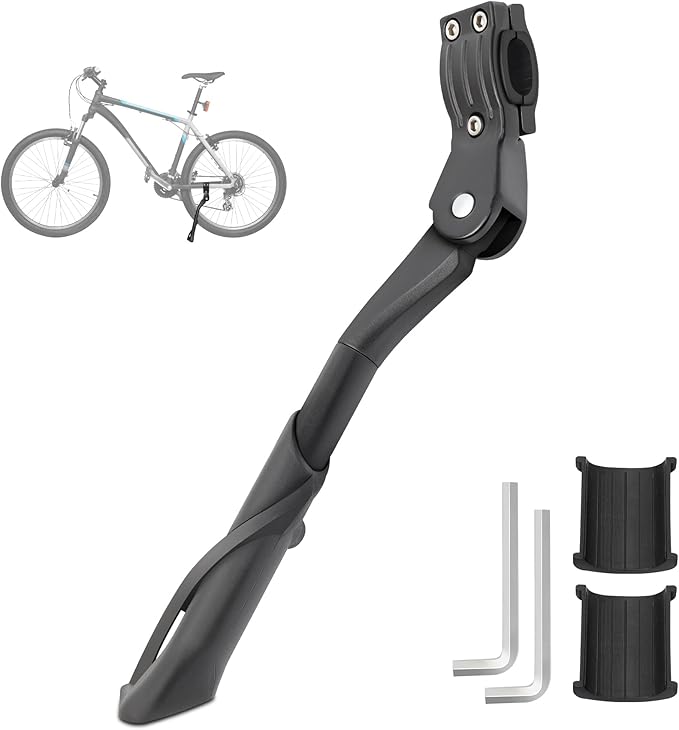 Desoto Bike Kickstand Universal, Rear Side Kick Stand with Height Adjustable, High Quality Materials for Mountain Bike Road Bike in 24-29"