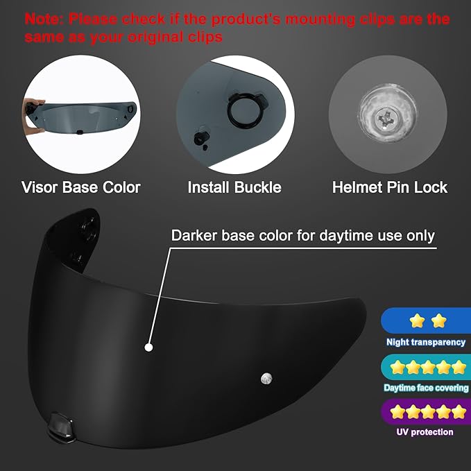 PSLER i10 HJ-31 i70 Visor- i10 Helmet Visor HJ 31Helmet Face Shield motorcycle Shield Accessories Replacement for i10 HJ-31 i70,Dark Black
