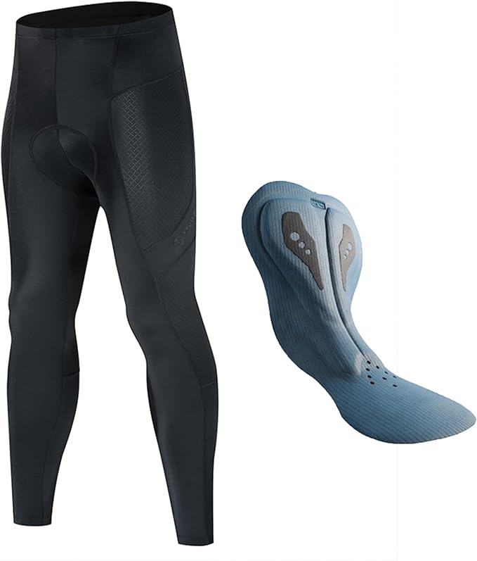 YKYWBIKE Cycling Pants for Men - Elastic Interface Padded Compression Pants Bicycle Pants Cycling Tights Leggings Bike Shorts